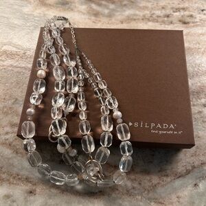 Silpada Clear Beaded Necklace